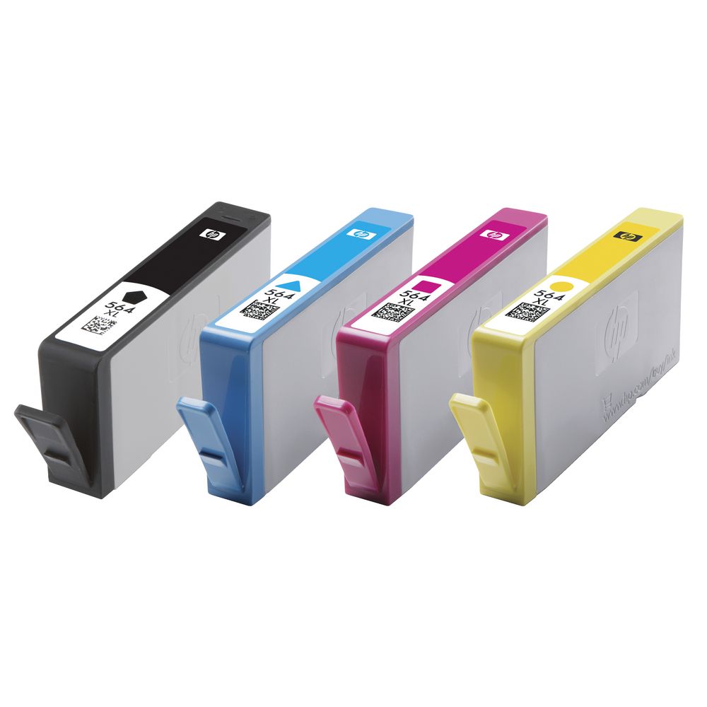 HP 564XL Ink Cartridges Black and Colour Value 4 Pack
